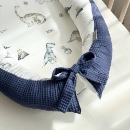 Protectie somn – Baby Nest vafe Dino albastru (1)